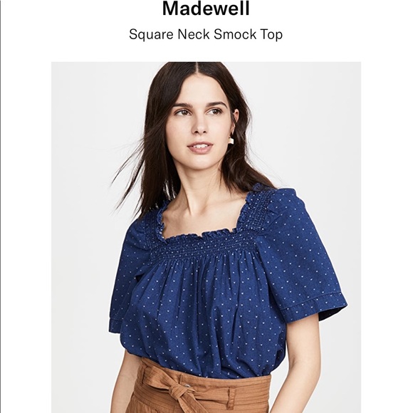 NWT Madewell Square Neck Smock Top XS - Picture 2 of 6
